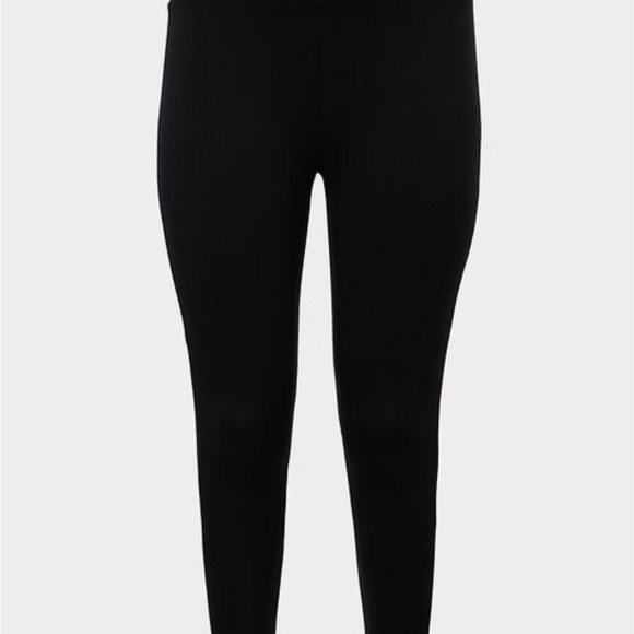 TORRID LATTICE MESH INSERT BLACK LEGGINGS - Picture 3 of 3